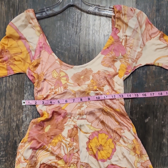 Free People Pink and Orange Long Sleeve Dress - Picture 12 of 13